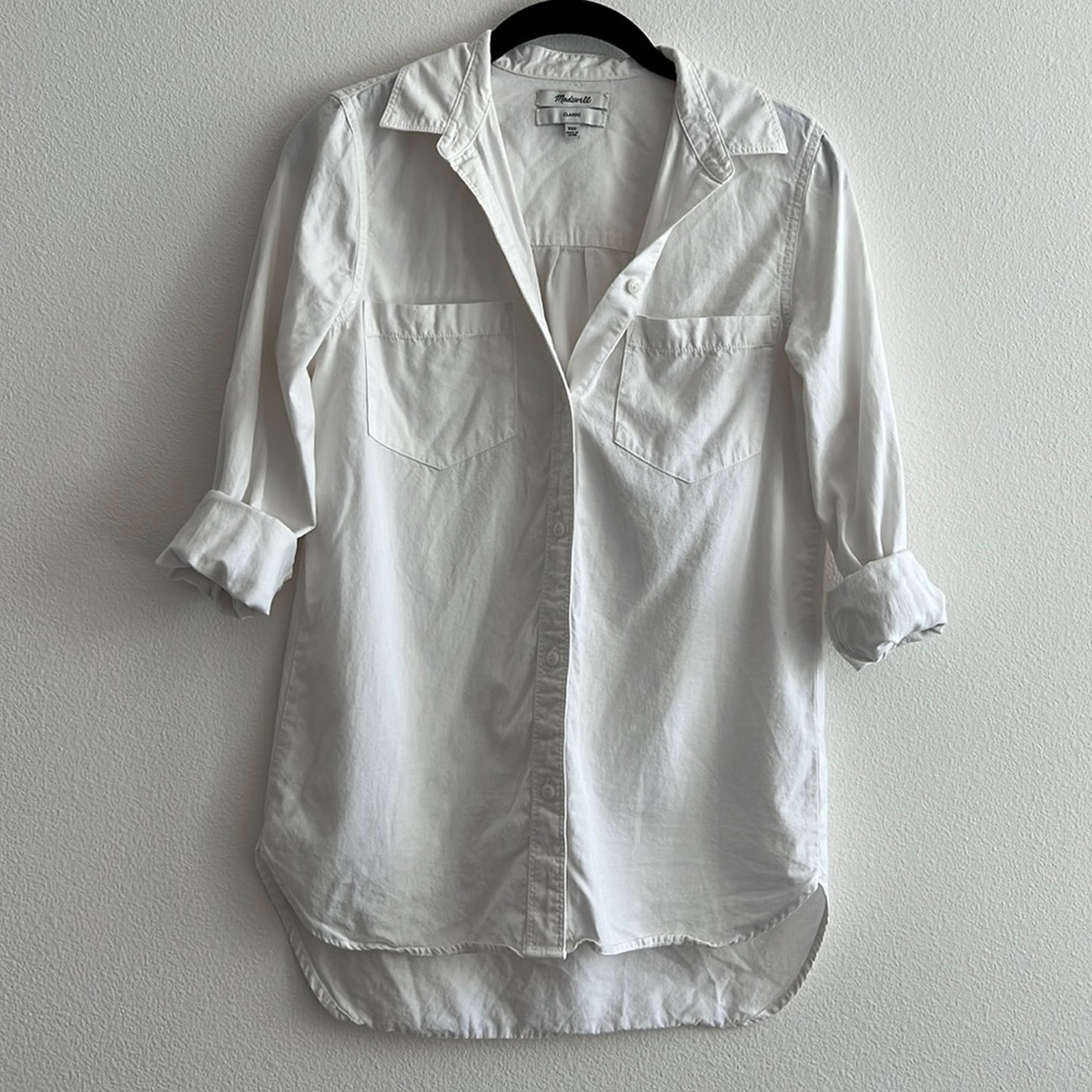 Madewell Classic Oversized Ex-Boyfriend white button down